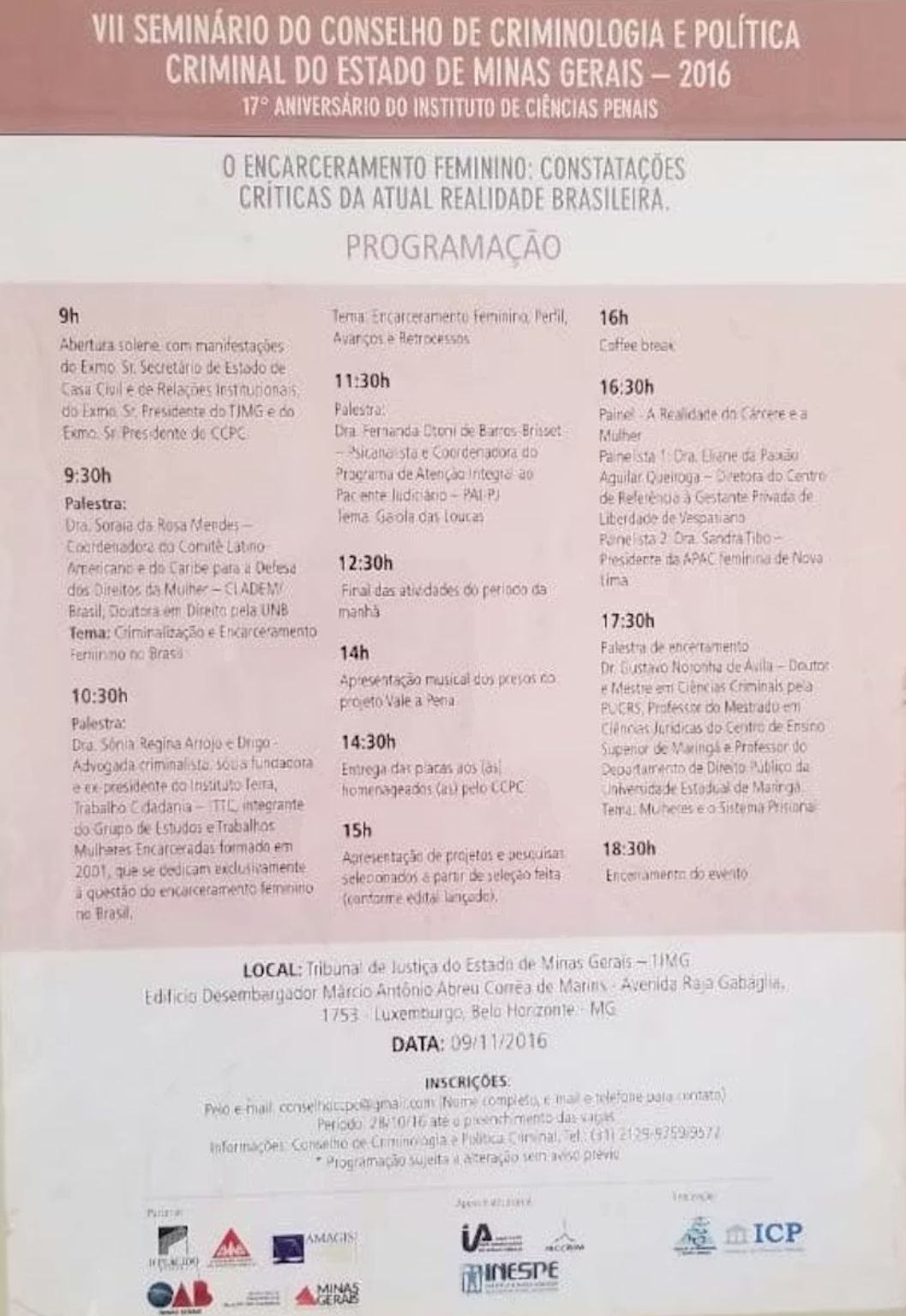Seminário O Encarceramento Feminino