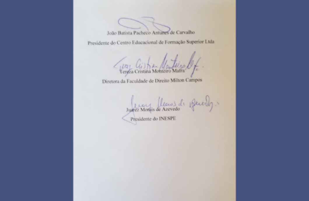 Documento assinado do convênio